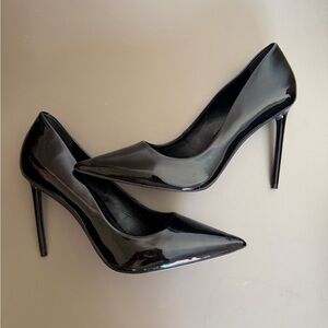Steve Madden Black Patent Pointed Toe Stilettos